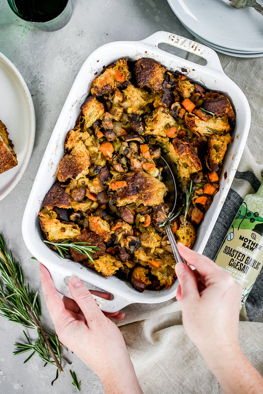 Garlic Caesar Vegan Stuffing