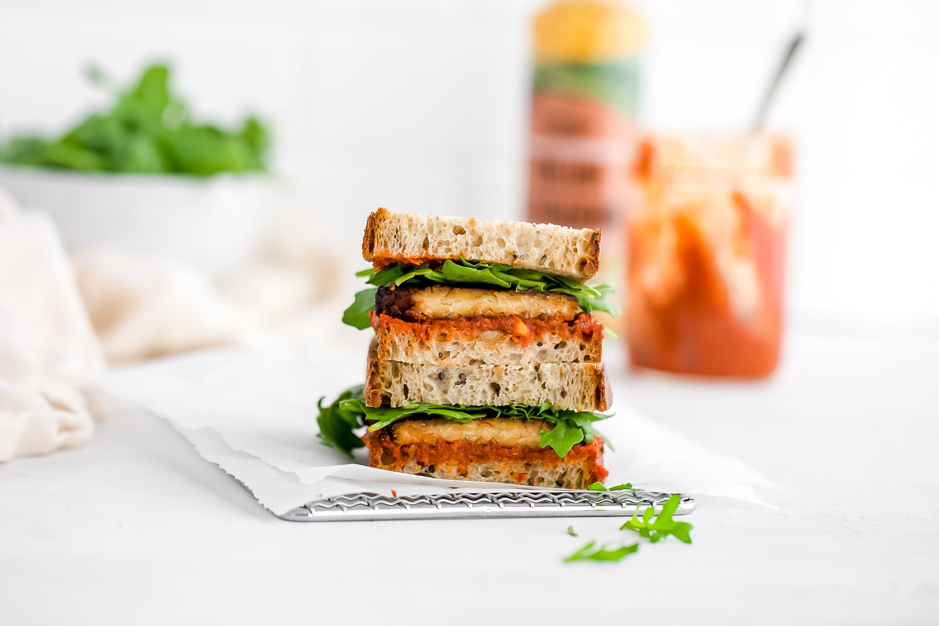 Italian Tempeh & Pesto Sandwich Mother Raw