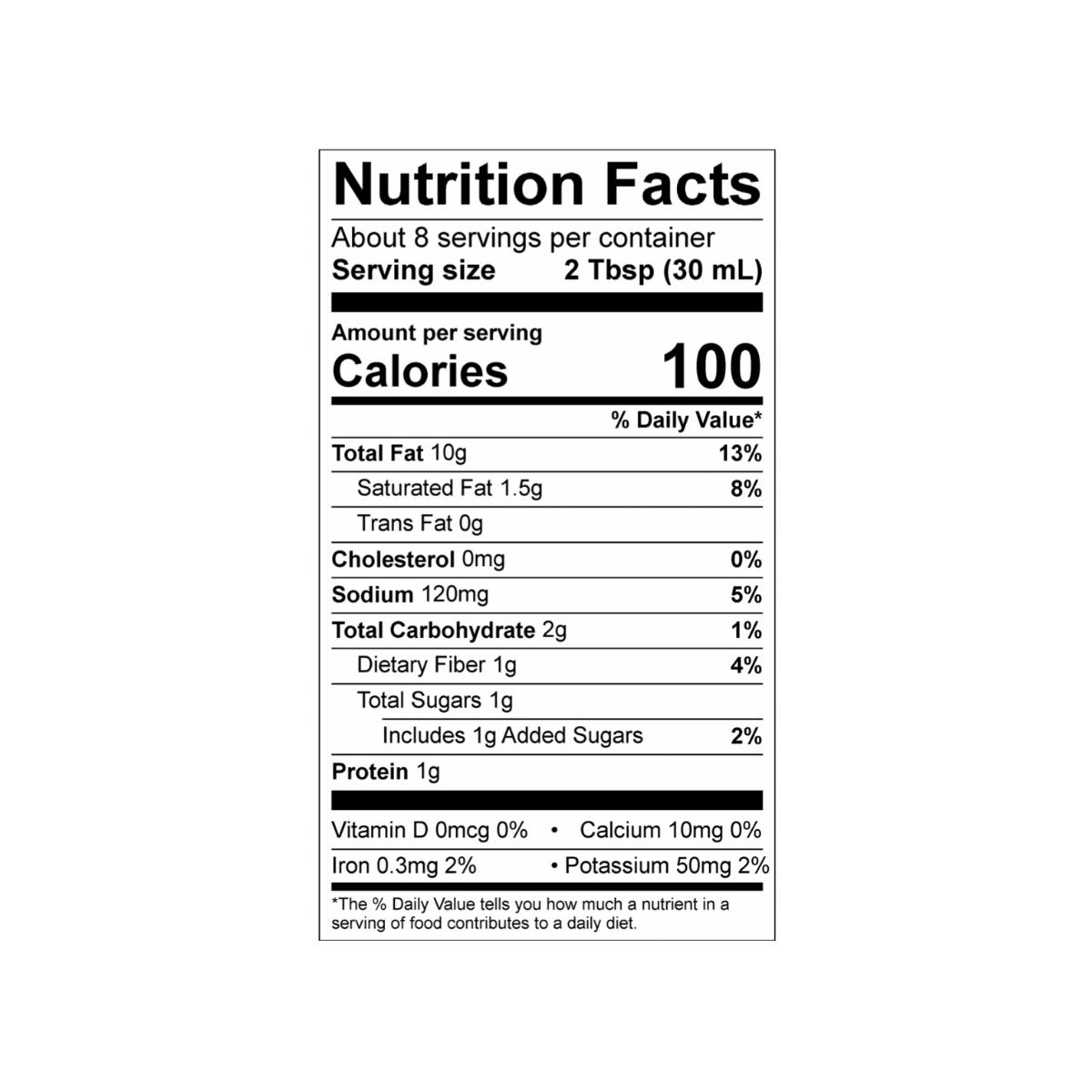 Smoky Chipotle Ranch Dressing Nutrition Information